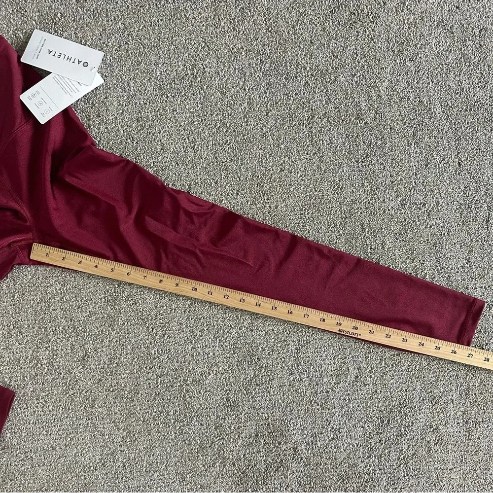 NWT Athleta Elation Shine Tight Red Shinmer Leggings Size Small - Picture 10 of 10